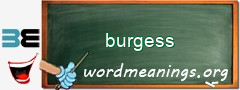 WordMeaning blackboard for burgess